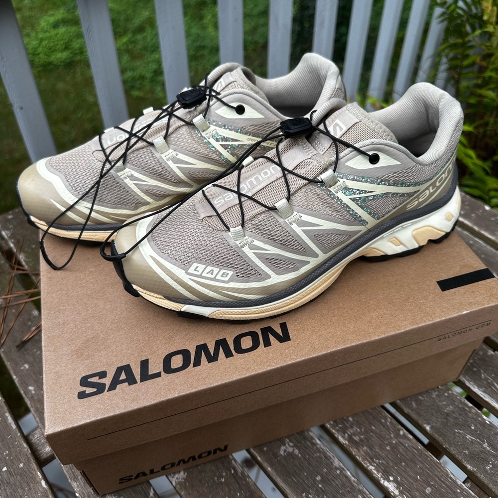 SALOMON XT-6 “Mindful”, White Pepper Falcon. W8/M7 LIKE NEW